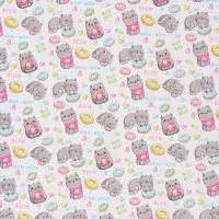 Бумага упаковочная глянцевая &laquo;Котики&raquo;, 70 &times; 100 см