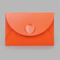 Конверт подарочный для сертификата, 10.5&times;7.2 см, перламутр, оранжевый
