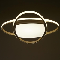 Люстра с ПДУ 1221/1WT LED 90Вт 3000-6000К белый 50х50х9 см BayerLux