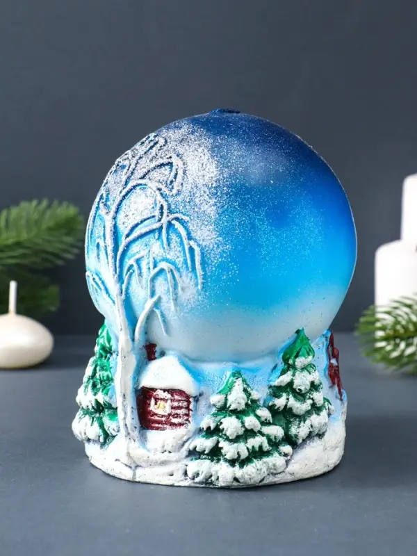 Свеча декоративная &laquo;Зимний вечер&raquo; 11&times;11&times;14 см