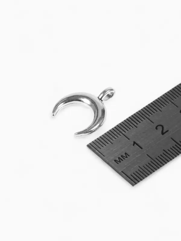 Подвеска &laquo;Луна&raquo;, 1.2&times;1.3 см, d (внутренний)=2 мм, цвет серебро
