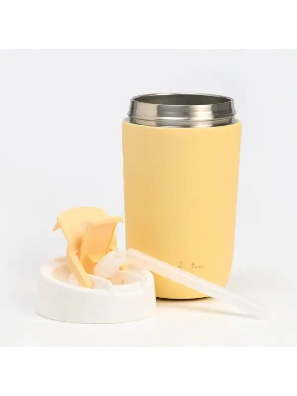 Термокружка, 500 мл, School Thank you, сохраняет тепло 6 ч, жёлтая