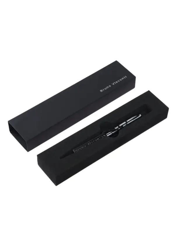 РУЧКА "PALERMO" В ПОДАРОЧНОМ ФУТЛЯРЕ, 0.7 ММ, СИНЯЯ (корпус сталь, футляр черный)