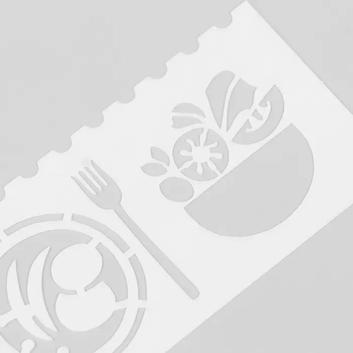 Трафарет с фигурным краем Трафарет с фигурным краем "Вкуснятина" набор 8 шт 18,3х5,5 см
