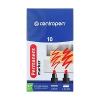 Маркер перманентный Centropen 8566, красный, узел 5.0 мм, линия 2.5 мм