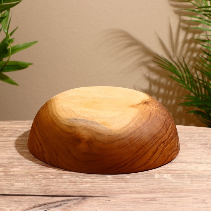 Салатник 25х25х7 см, тиковое дерево