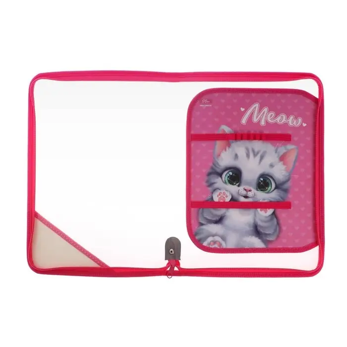 Папка для труда, А4, пластиковая, 23&times;32.5&times;2.5 см &laquo;Котик&raquo;