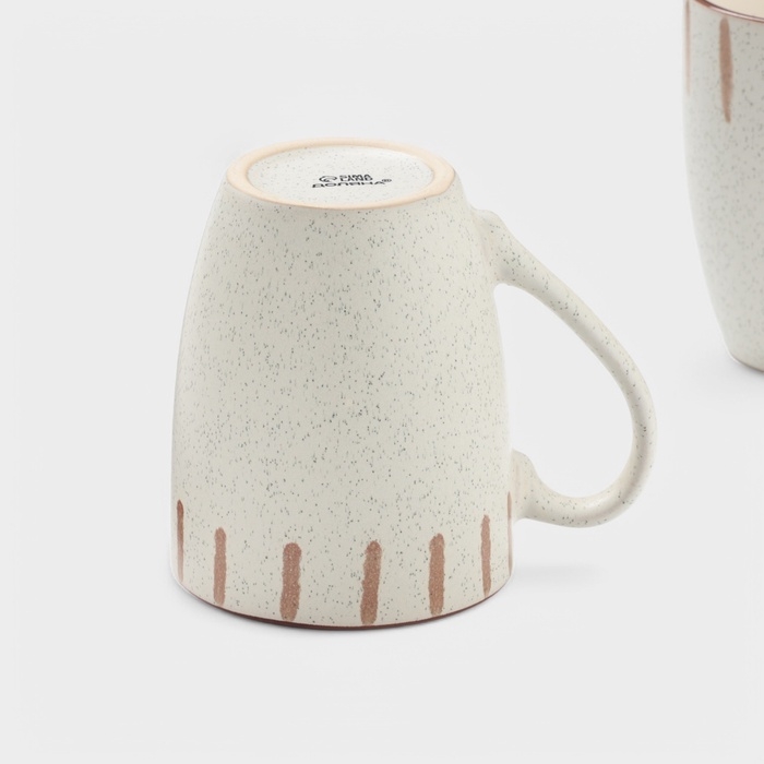 Набор кружек 2 шт  Доляна  Набор кружек 2 шт  Доляна "Скандинавия" 360 мл, 12х9х10 см, цвет бежевый