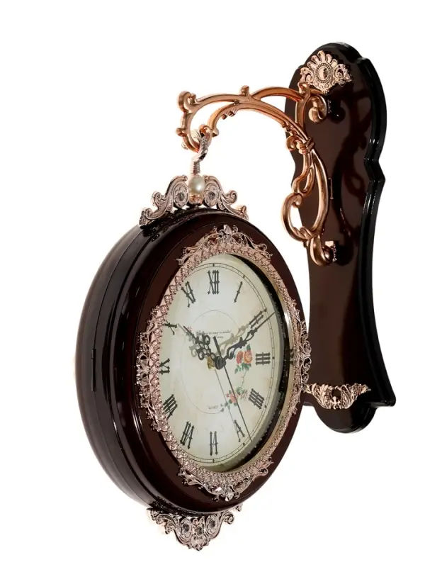 Часы настенные двусторонние &laquo;Розы&raquo;, подвес, 41&times;33 см