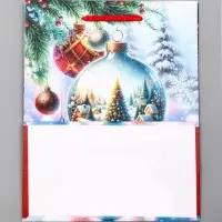 Пакет подарочный новогодний ламинированный, «Ёлка в шаре» , 18×10×22.3 см Пакет подарочный новогодний ламинированный, «Ёлка в шаре» , 18×10×22.3 см