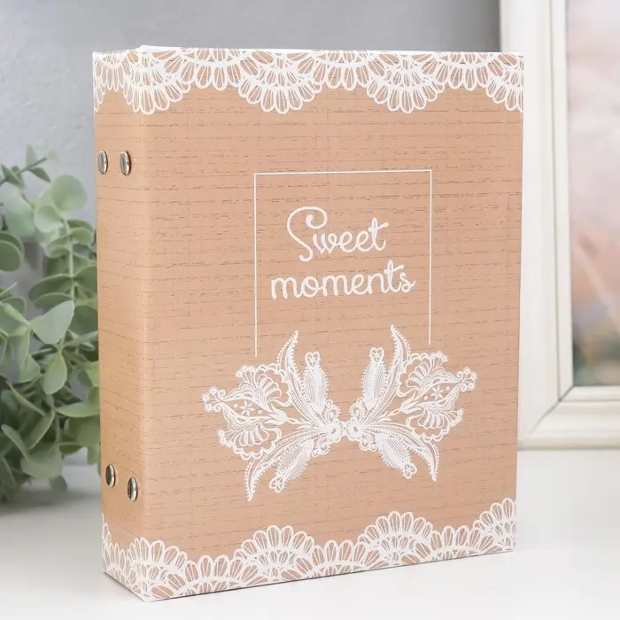 Фотоальбом на 100 фото 13х18 см Фотоальбом на 100 фото 13х18 см "Белое кружево" 19,5х15,5х4 см