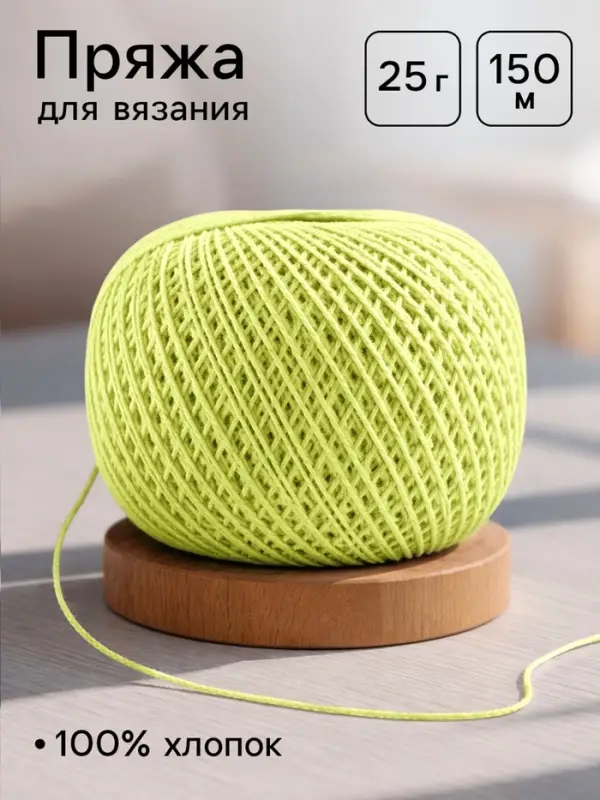 Пряжа для вязания &laquo;Ирис&raquo; 150 м/25 г, 100% мерсеризованный хлопок