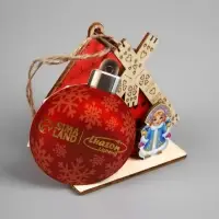 Подвеска световая &laquo;Дом Снегурочки&raquo;, 8&times;4&times;8.5 см, 1 LED, от батареек AG10&times;3, свечение тёплое белое