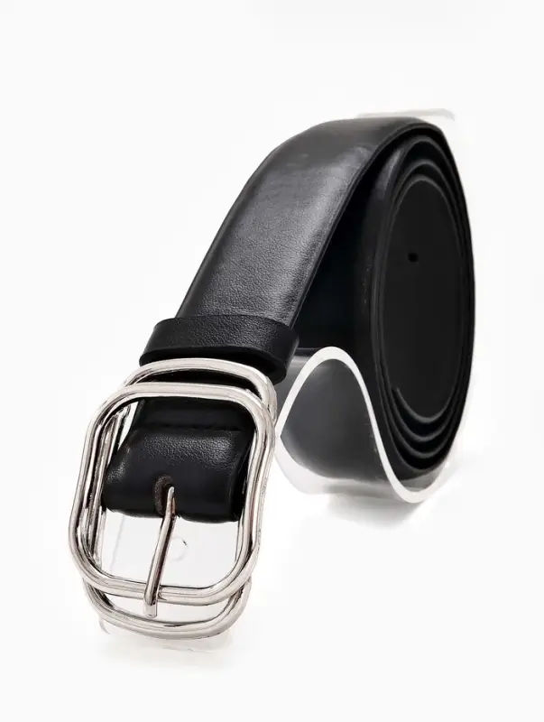 Ремень женский, 110&times;3.2 см, пряжка металл, серебристая, чёрный