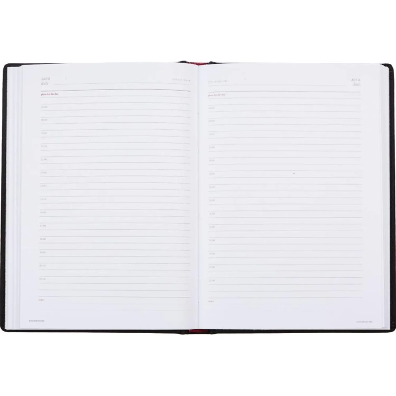 Ежедневник недатированный А5+, 136л, VELVET черный  3-115/04