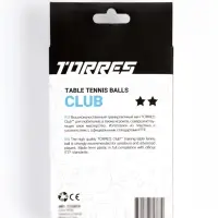 Мяч для настольного тенниса TORRES TT23014, набор 6 шт, цвет белый