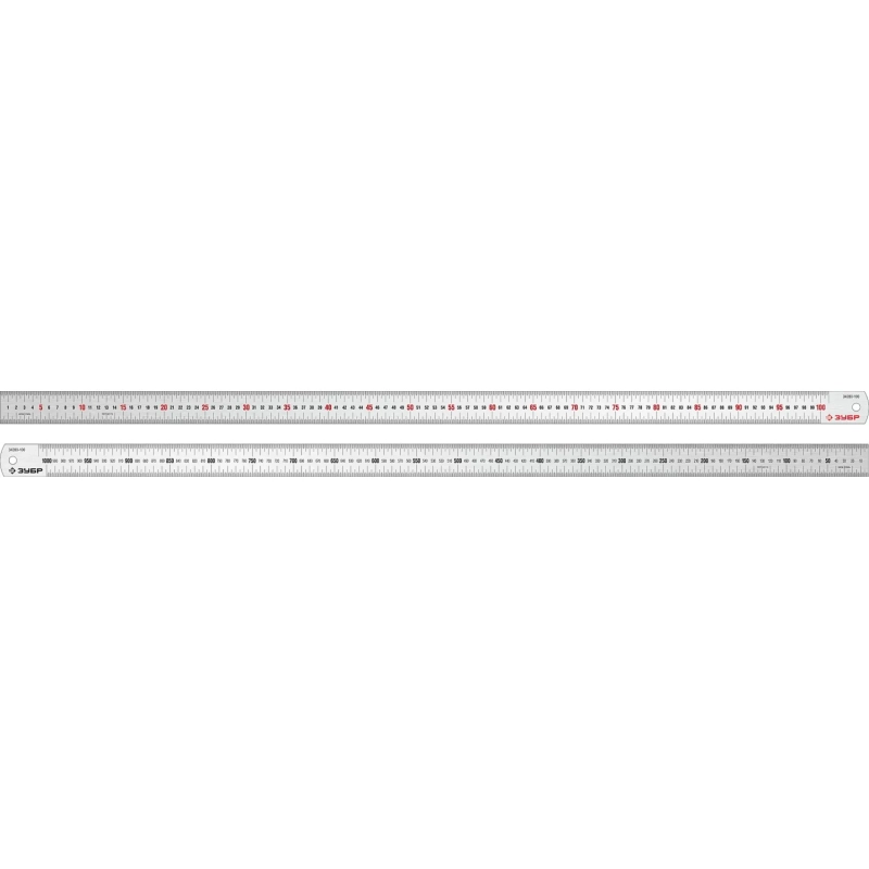 Линейка усиленная нержавеющая ЗУБР  Про-100, длина 1.0 м (34280-100)