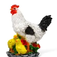 Садовая фигура из полистоуна &laquo;Курица с цыплятами&raquo;, 33&times;17&times;25 см