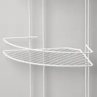 Полка для ванной угловая 3-ярусная, 23&times;23&times;58.5 см, белая
