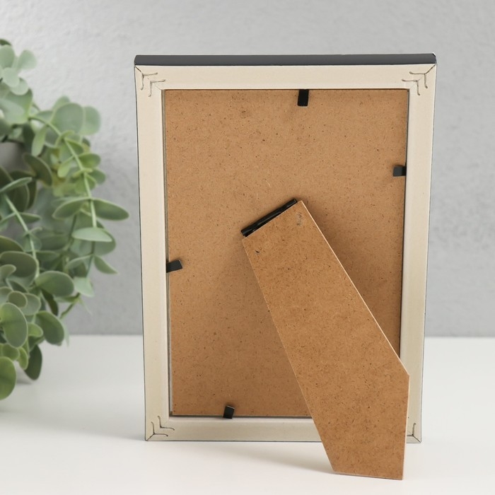 Фоторамка пластик 10х15 см Фоторамка пластик 10х15 см "Зелёный с золотым обрамлением" 12х17 см