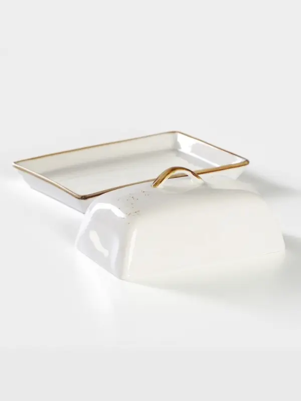 Маслёнка Magistro &laquo;Церера&raquo;, 18&times;12 см, фарфор, белая