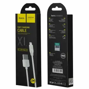 Кабель USB на Lightning 2M 2.4А X1 HOCO белый