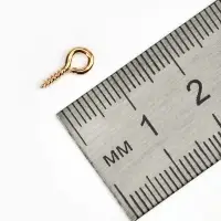 Штифт винтовой для кулона СМ-934, набор 50 шт. 1.2&times;0.5&times;0.1 см, цвет золото