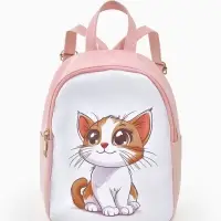 Рюкзак дет 18*8*23 см, Кот, отд на молнии, розовый