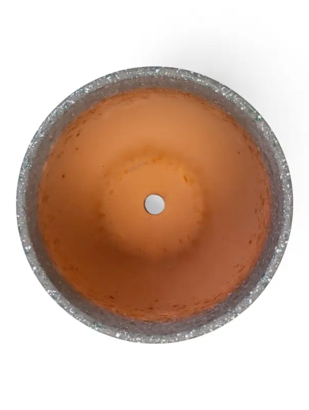 Горшок цветочный  с поддоном 1,6 л, серый керамика  Горшок цветочный  с поддоном 1,6 л, серый керамика "Пряности" (М)