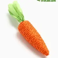 Игрушка-когтеточка для кошек "Морковка", 13 см, оранжевая Игрушка-когтеточка для кошек "Морковка", 13 см, оранжевая