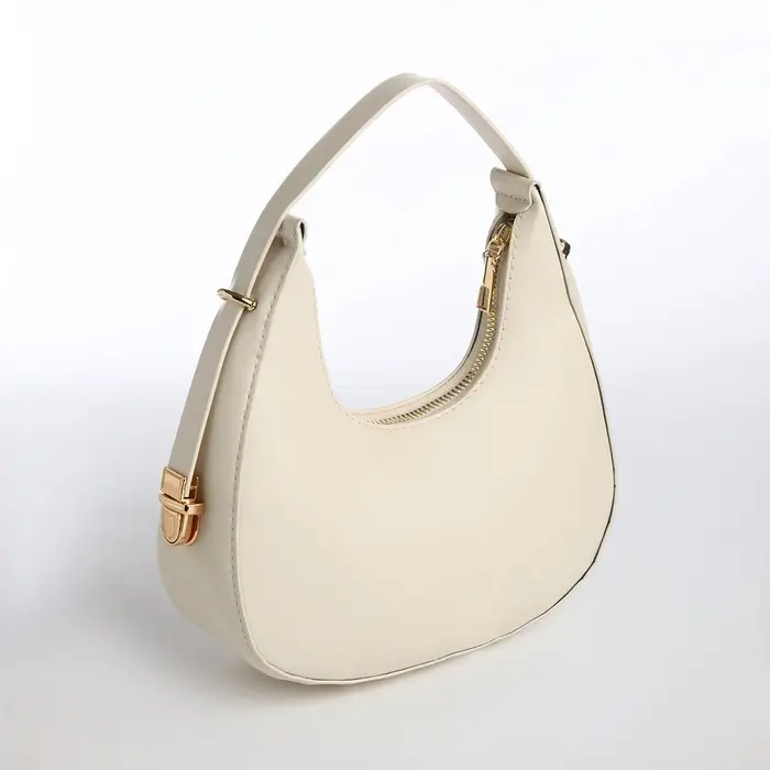 Сумка женская багет на молнии, 20.5&times;7&times;10.5 см, белая