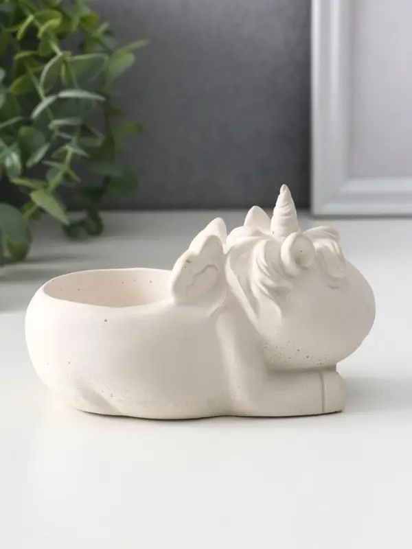 Подставка под мелочей «Единорог», 8×12×9 см, натуральный