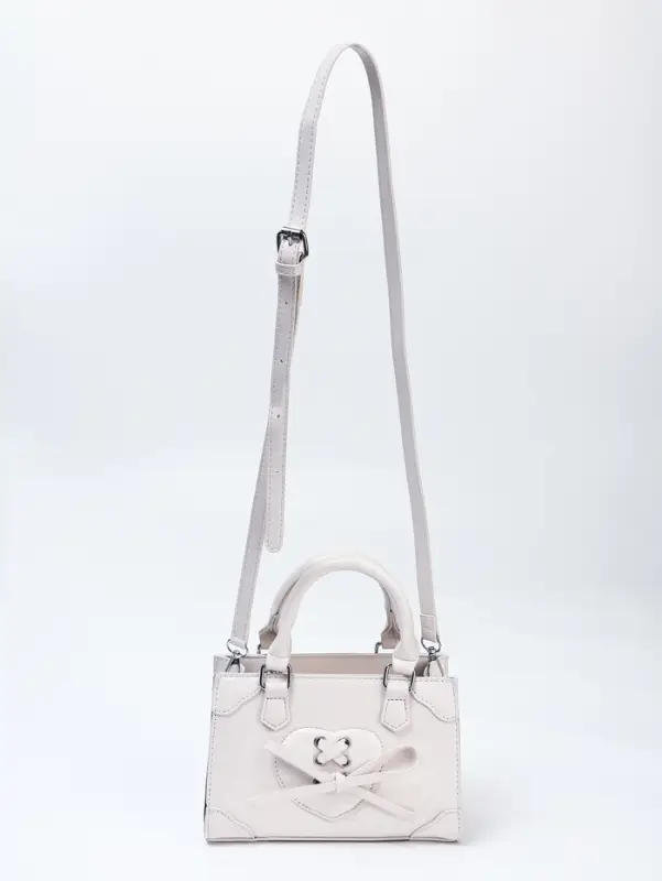 Сумка женская тоут на молнии, 20&times;8&times;14 см, белая