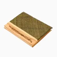 Записная книжка плетёная, 48 листов, 17&times;22&times;2 см, зелёная