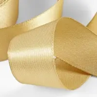 Лента атласная, 25 мм, 23&plusmn;1 м, цвет золотой №204