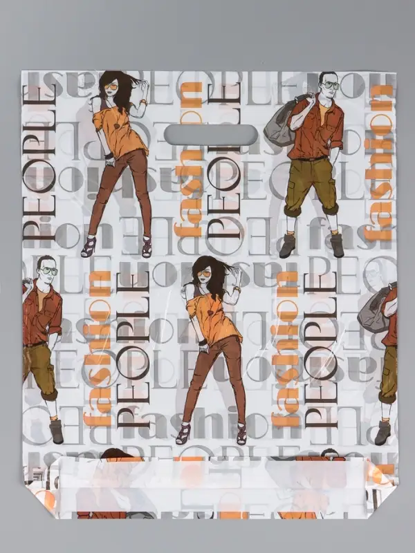 Пакет &laquo;Стильные&raquo;, полиэтиленовый с вырубной ручкой, 36&times;43 + 3 см, 35 мкм