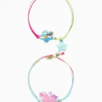 Браслеты детские парные "Выбражулька" неразлучники, пегас, звезды, разноцветный