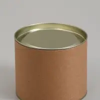 Тубус 120&times;100 мм (80 мм внутренняя высота), картон, металлическая крышка