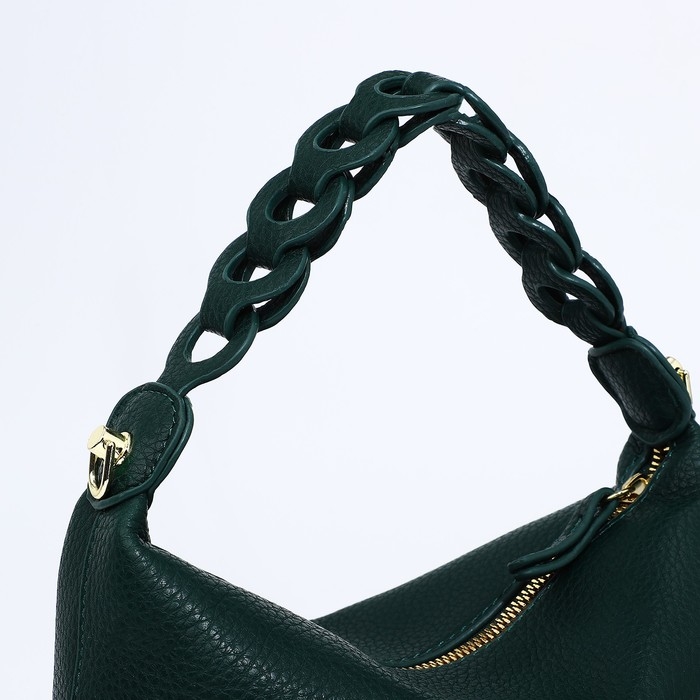 Сумка-багет на молнии, цвет зелёный Сумка-багет на молнии, цвет зелёный