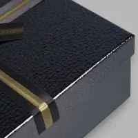Набор коробок 3 в 1 квадрат (19*19*9,8/17*17*8/15*15*6,5 см) черный
