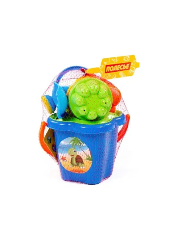 Набор игрушек для песочницы, 8 предметов: ведро, ситечко, совок, грабельки, лейка, формочки, МИКС