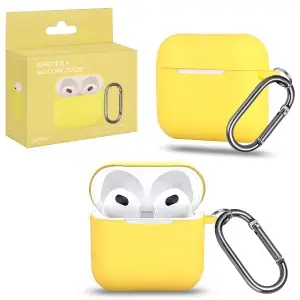 Чехол для AirPods 4 с карабином №14 Yellow