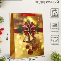 Пакет подарочный новогодний ламинированный &laquo;Новогодняя пора&raquo;, 31&times;40&times;11.5 см