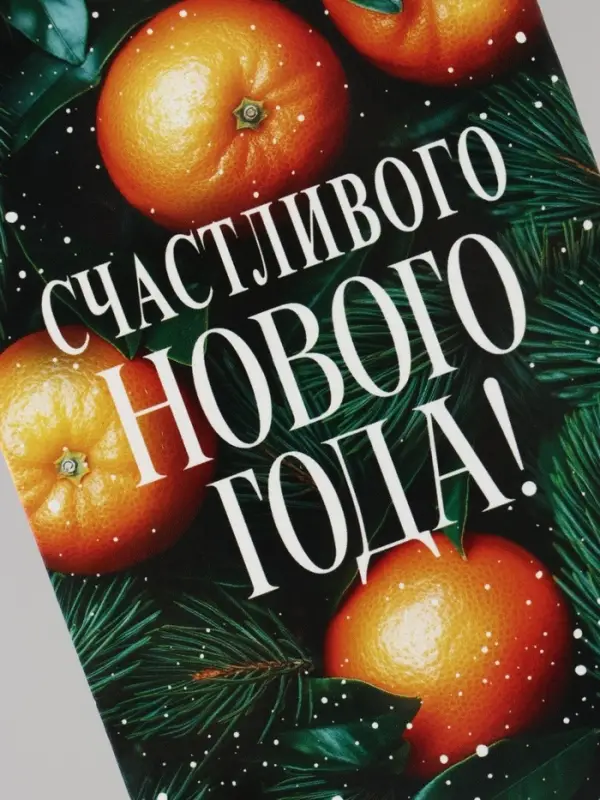 Конверт для денег &laquo;Счастливого нового года. Апельсины&raquo;, 16.5&times;8 см