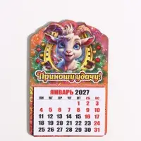 Магнит - календарь отрывной &laquo;Здоровья!&raquo;, 6.5&times;10 см