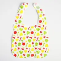 Нагрудник для кормления &laquo;Крошка Я&raquo; непромокаемый на липучке, желтый