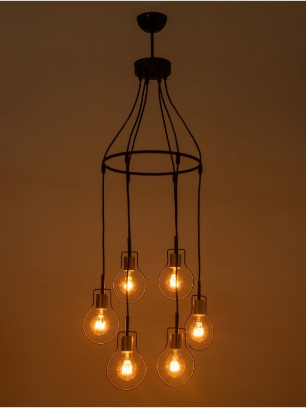 Люстра 2719/6 E27 40Вт черно-золотой 54х54х40 см BayerLux Люстра 2719/6 E27 40Вт черно-золотой 54х54х40 см BayerLux