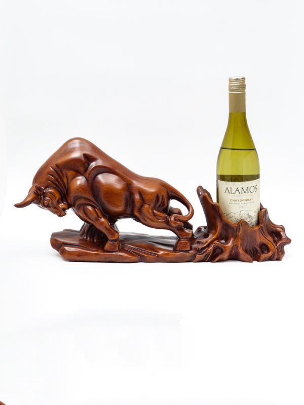 Подставка для бутылки  Подставка для бутылки "Бык" под дерево, 49.11.22см