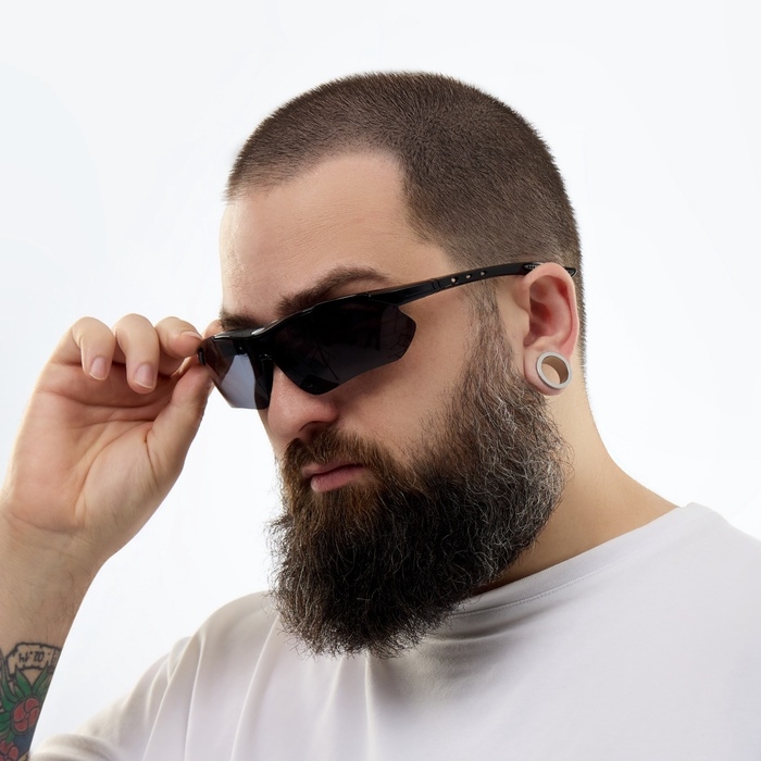 Очки солнечные спортивные велосипедные, uv 400, дужка 11.7 см, ширина 16.5 см, черные Очки солнечные спортивные велосипедные, uv 400, дужка 11.7 см, ширина 16.5 см, черные