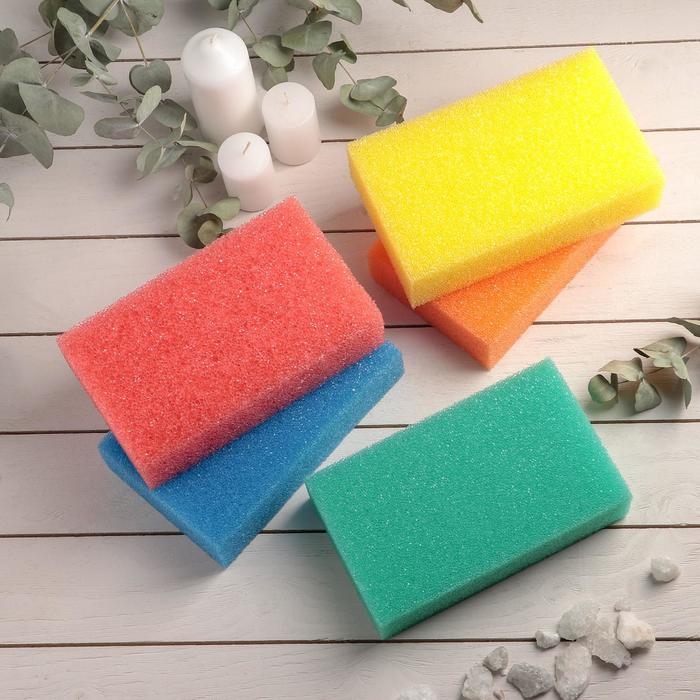 Губка для тела «Секрет красоты», жёсткая, антицеллюлитная, цвет МИКС Губка для тела «Секрет красоты», жёсткая, антицеллюлитная, цвет МИКС